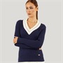 Foxdale Womens Hereford V-Neck Jumper Navy