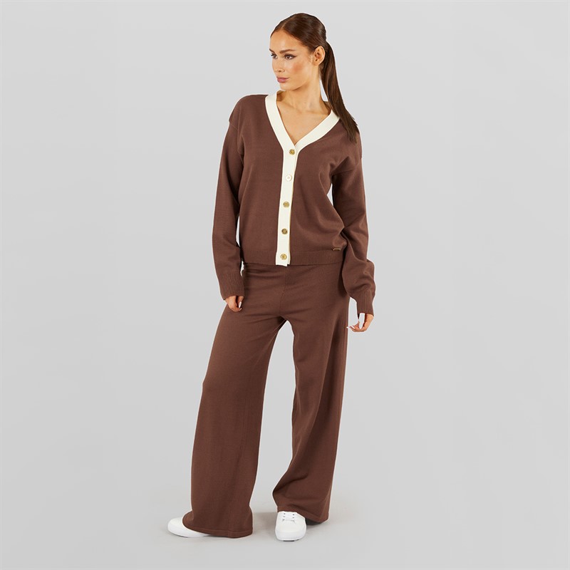 Foxdale Womens Lingfield Wide Leg Joggers Taupe