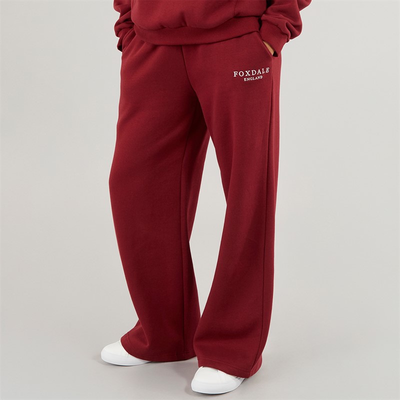 Foxdale Womens Pontefract Wide Leg Joggers Burgundy