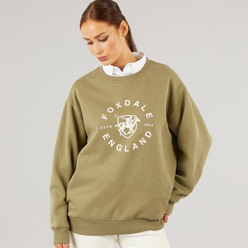 Foxdale Womens Deauville Sweatshirt Khaki