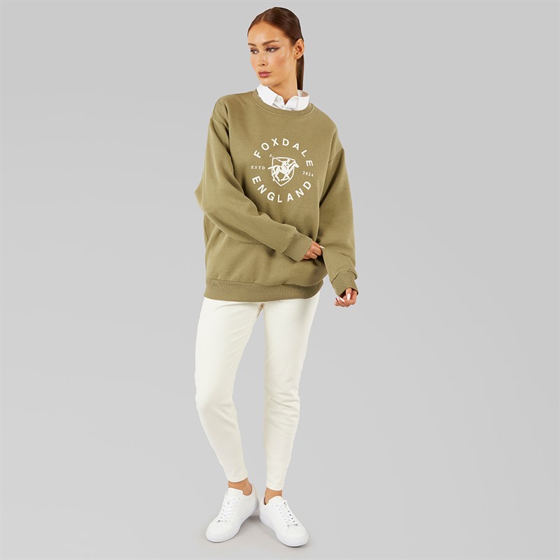 Foxdale Womens Deauville Sweatshirt Khaki