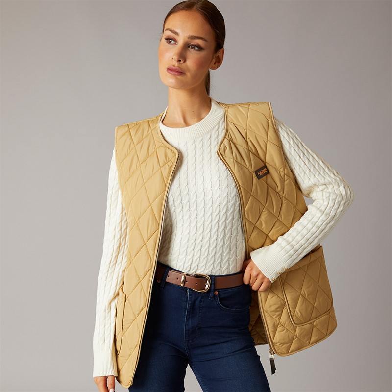 Foxdale Womens Uttoxeter Gilet Tan - Size 12