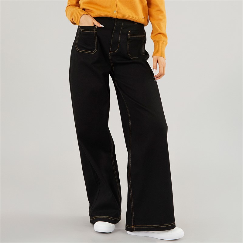 Foxdale Womens Haydock Wide Leg Jeans Dark Denim - Size 18