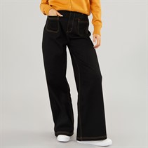 Foxdale Womens Haydock Wide Leg Jeans Dark Denim