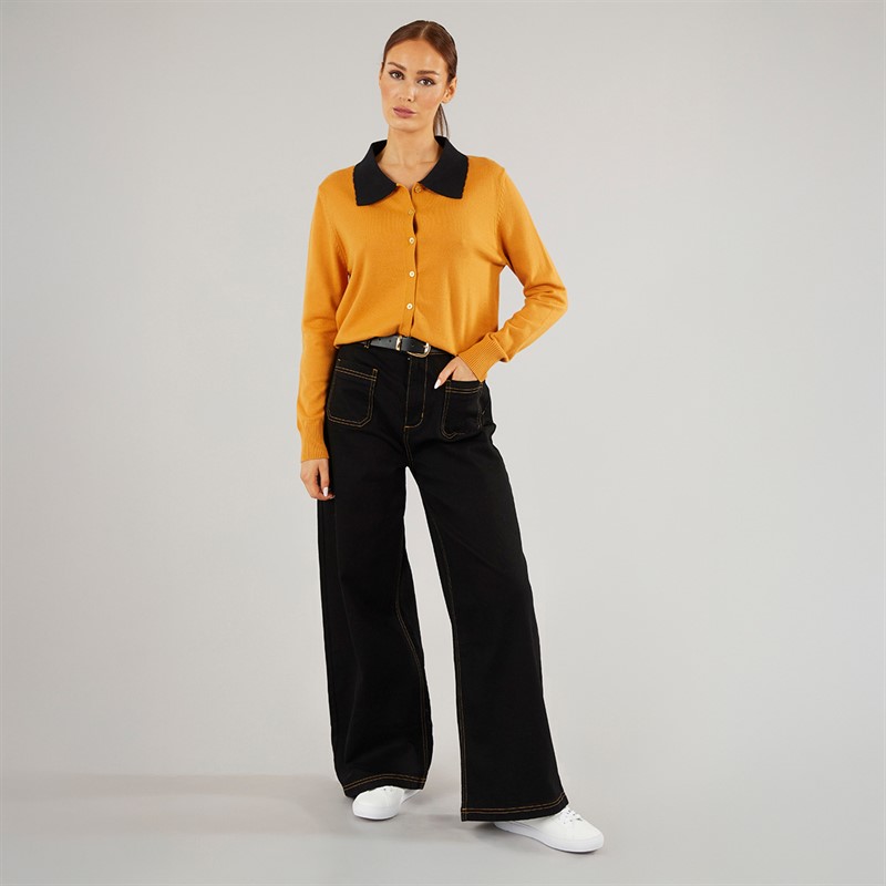 Foxdale Womens Haydock Wide Leg Jeans Dark Denim