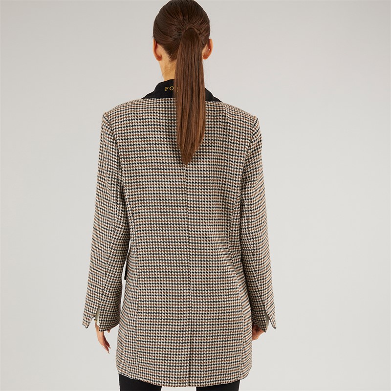 Foxdale Womens Chelmsford Blazer Check Grey