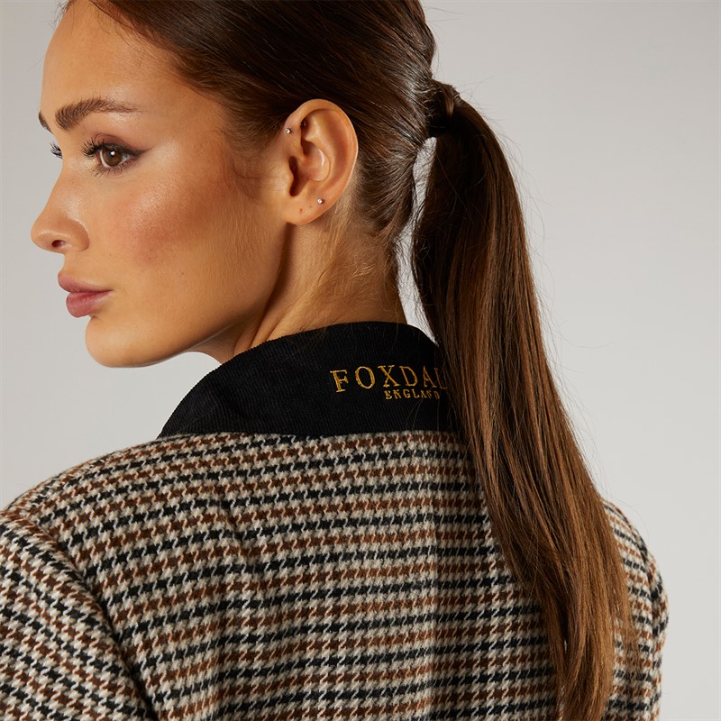 Foxdale Womens Chelmsford Blazer Check Grey