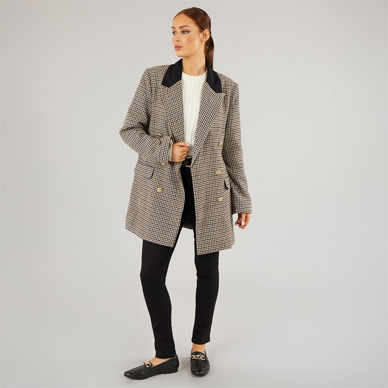 Foxdale Womens Chelmsford Blazer Check Grey