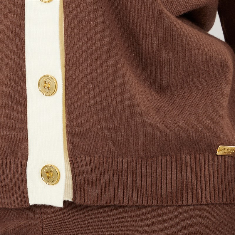 Foxdale Womens Ludlow Knitted Cardigan Taupe