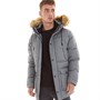 Aleko Herren Hail Parka Mantel Anthrazit Mix