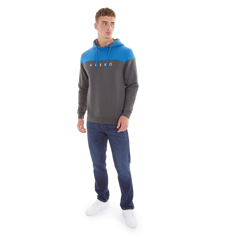 Aleko Herren Carson Hoodie Baleine Blau