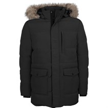 Aleko Heren Shaw Parka Jas Zwart