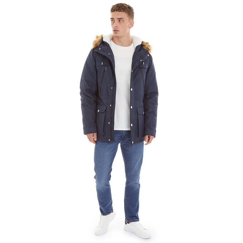 Icebound Heren Boe Parka Jas Marineblauw