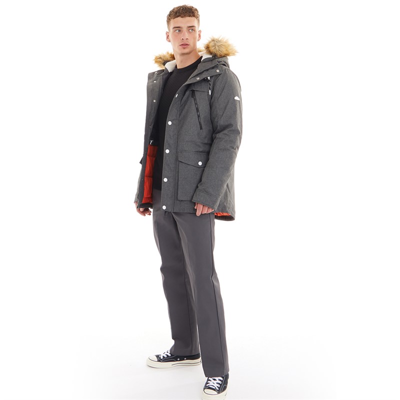 Icebound Manteau Parka Boe Homme Mixe Charbon