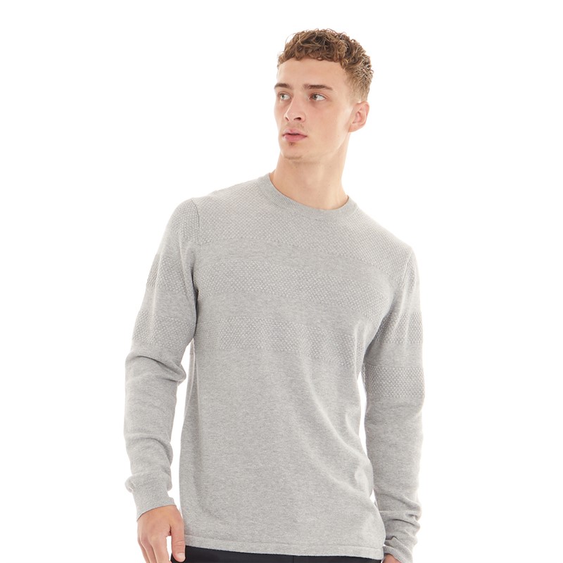 Nielsen Svane Herren Seemann Klassisch Rundhals Pullover Grau