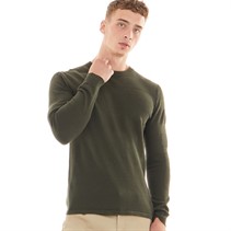 Nielsen Svane Pullover Homme Marin Col Rond Classique Armée