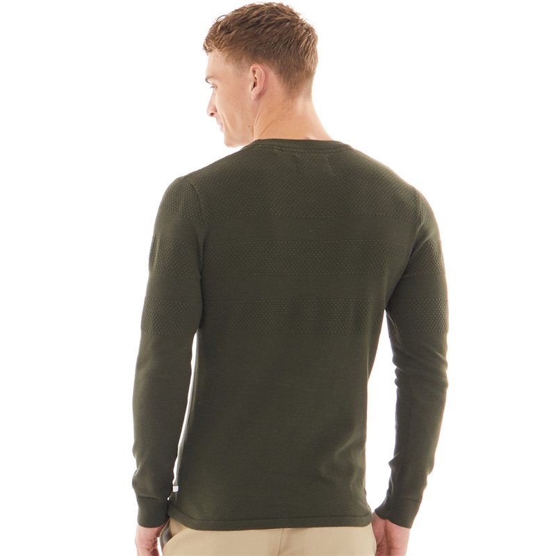 Nielsen Svane Pullover Homme Marin Col Rond Classique Armée