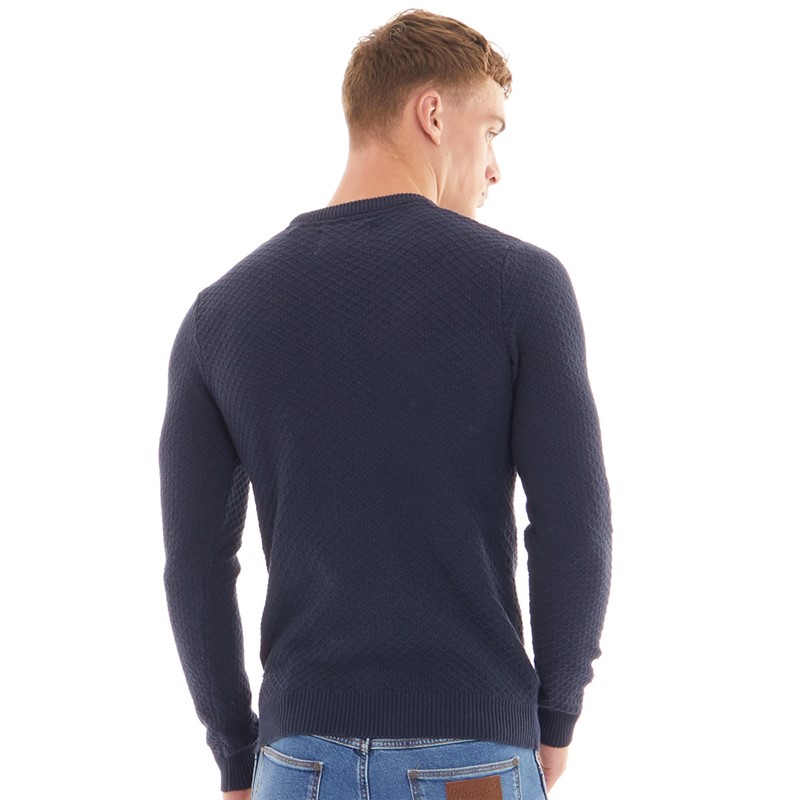 Nielsen Svane Heren Harbour Classic Crew Neck Trui Marineblauw