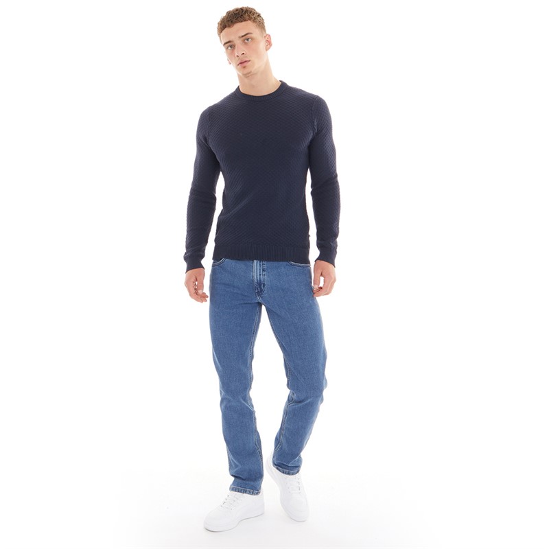 Nielsen Svane Heren Harbour Classic Crew Neck Trui Marineblauw