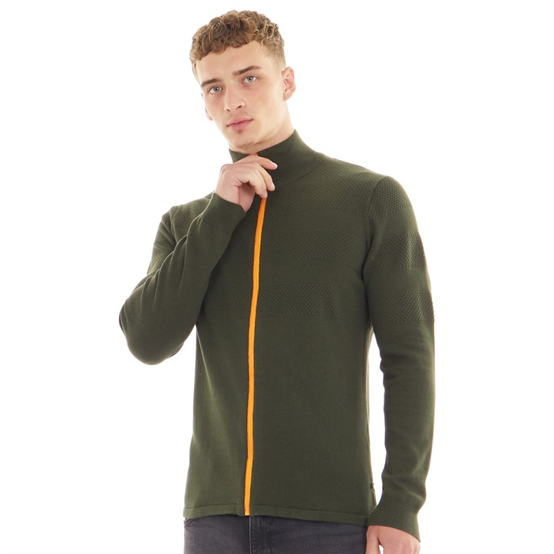 Nielsen Svane Pullover zippé classique marin Homme armée/orange