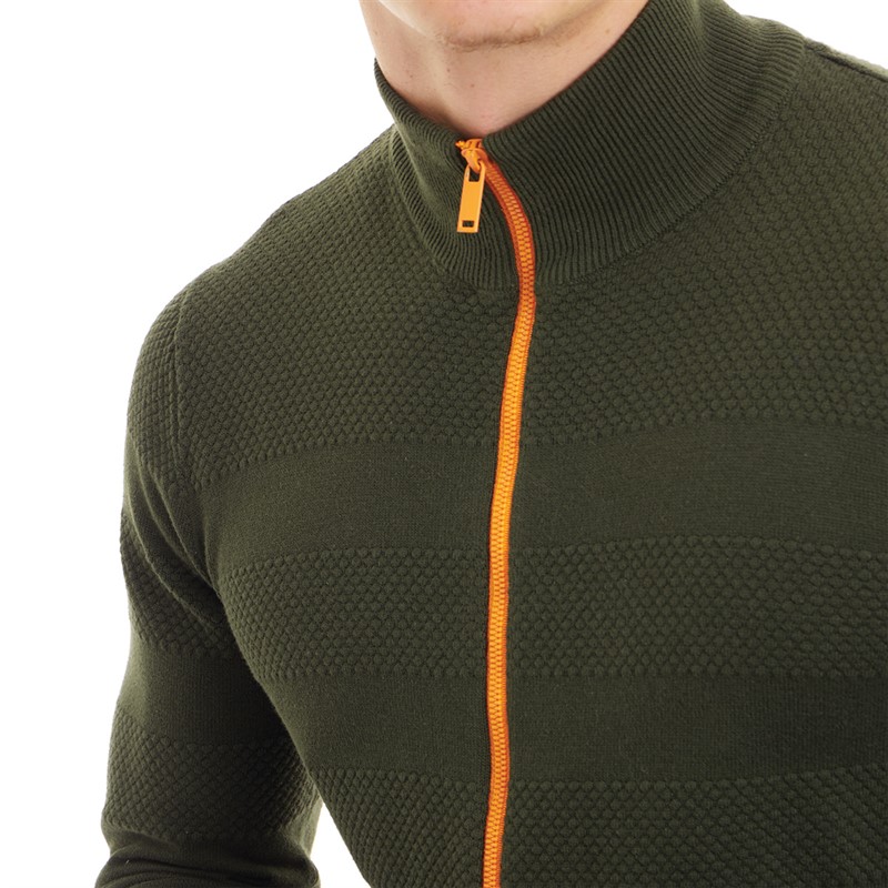 Nielsen Svane Pullover zippé classique marin Homme armée/orange