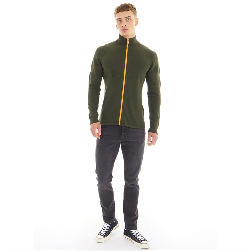 Nielsen Svane Pullover zippé classique marin Homme armée/orange