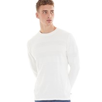 Nielsen Svane Pullover à col rond marin classique Homme blanc cassé