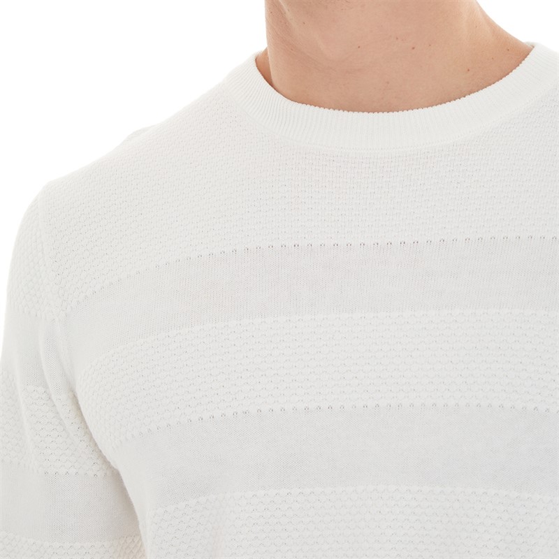 Nielsen Svane Herren Seemann Klassischer Rundhals Pullover Off White