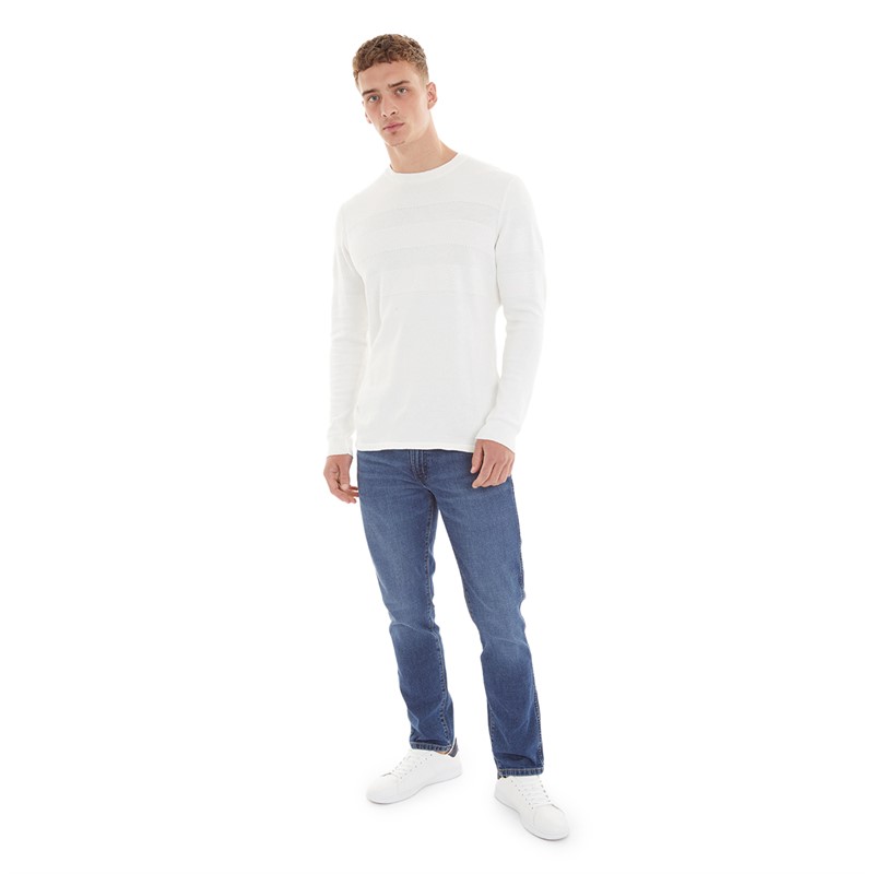 Nielsen Svane Herren Seemann Klassischer Rundhals Pullover Off White