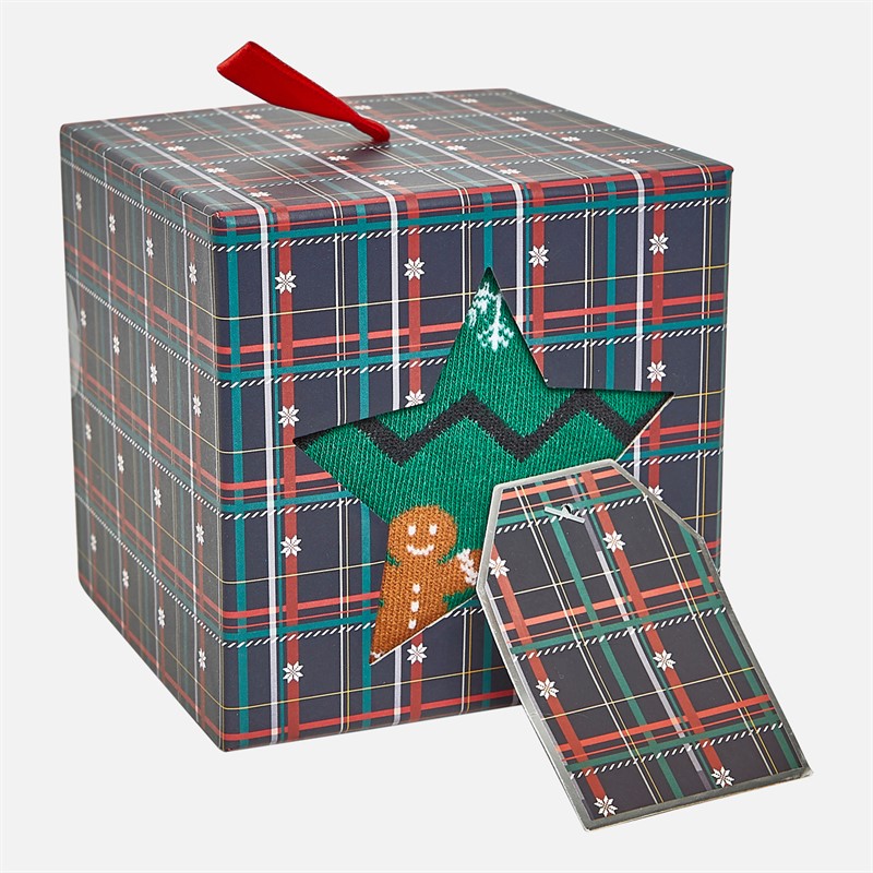 Wildfeet Mens Gingerbread Men Three Pack Socks With Gift Box Assorted
