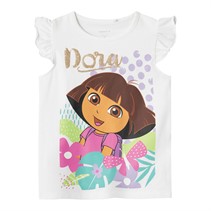 Dora the Explorer Dziewczęce Mulsa T-shirty Biały