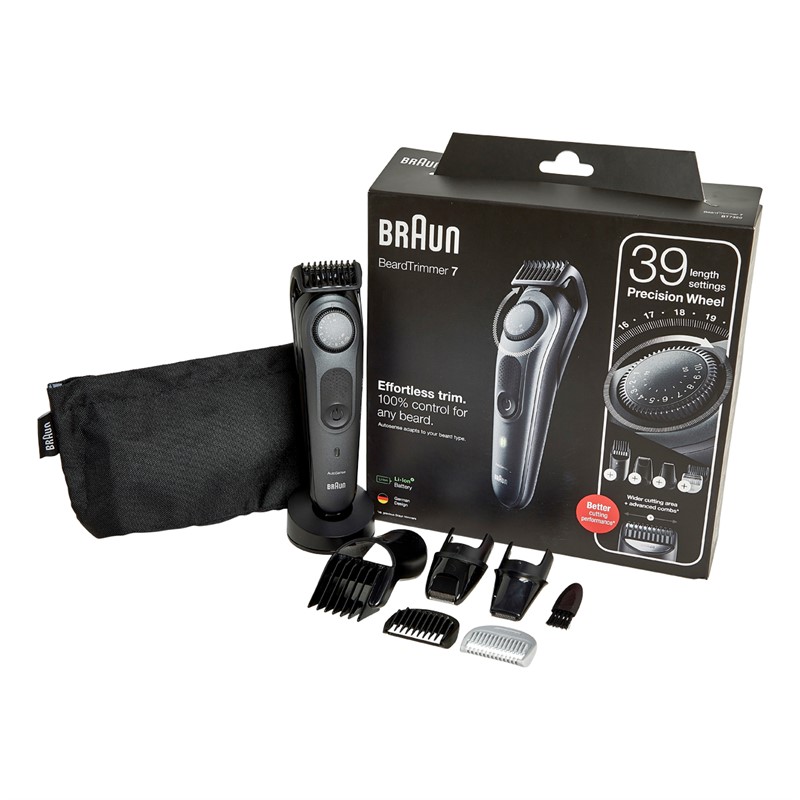 Braun Mens Beard Trimmer 7 BT7530 Precision Wheel Multi