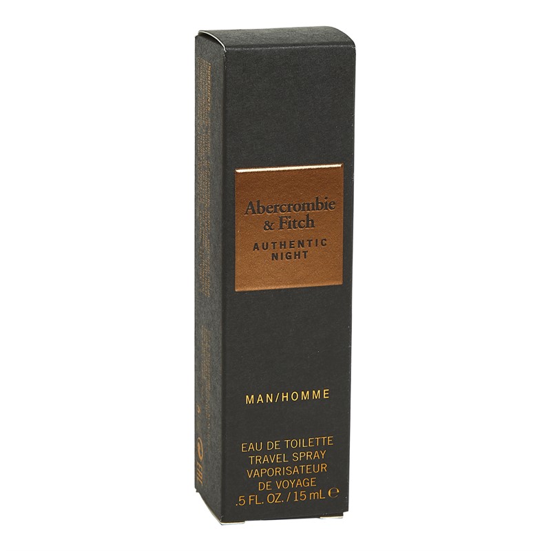 Abercrombie & Fitch Mens Authentic Night 15ml EDT Spray Multi