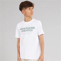 Abercrombie & Fitch Boys Cinder Block T-Shirt Bright White
