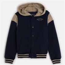 Abercrombie & Fitch Boys Essentials Hooded Bomber Jacket Navy Blazer