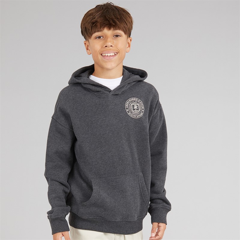 Abercrombie & Fitch Boys Hoodie Anf Anthracite Heather