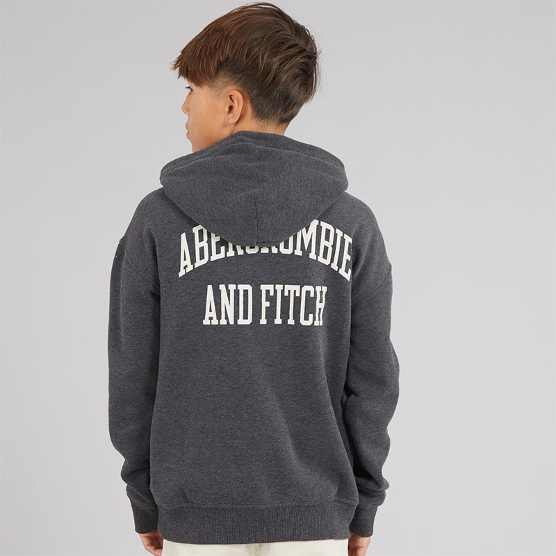 Abercrombie & Fitch Boys Hoodie Anf Anthracite Heather