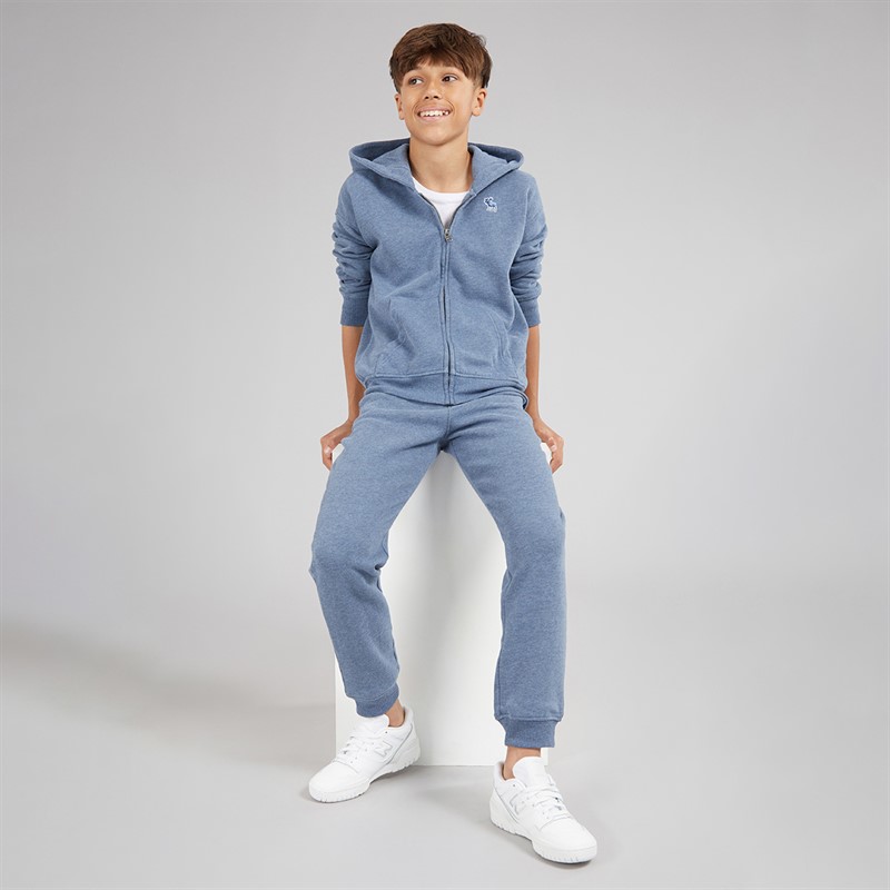 Abercrombie & Fitch Boys Essentials Full Zip Hoodie Vintage Indigo Heather Anf Vintage Indigo Heather