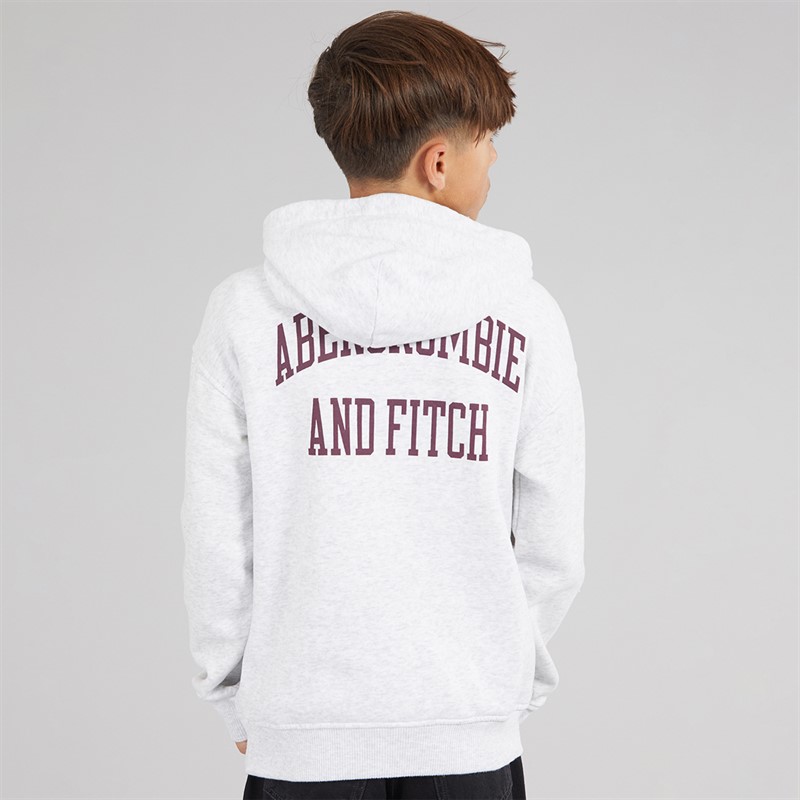 Abercrombie & Fitch Boys Hoodie Anf Light Grey Heather