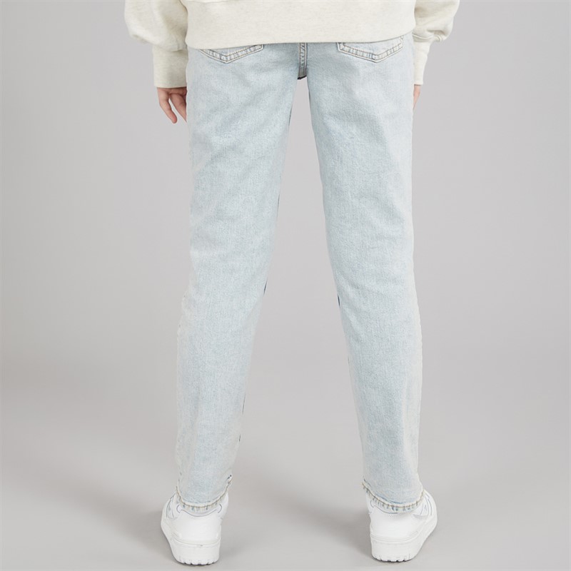 Abercrombie & Fitch Girls High Rise 90's Straight Leg Jeans Cumulus