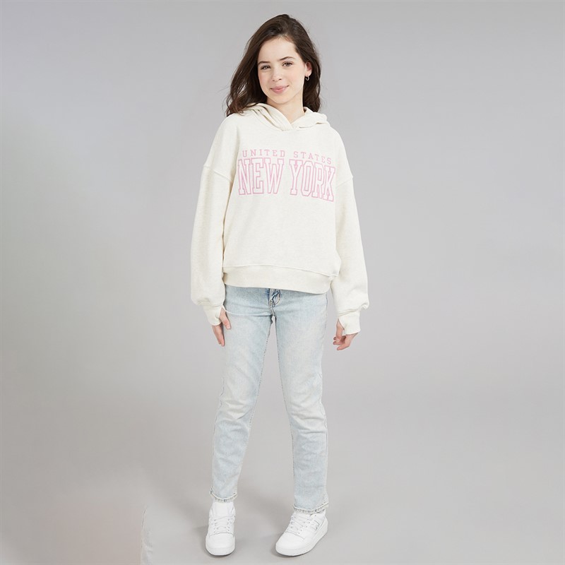 Abercrombie & Fitch Girls High Rise 90's Straight Leg Jeans Cumulus