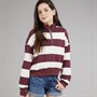 Abercrombie & Fitch Girls Quarter Zip Preppy Sweatshirt Fig