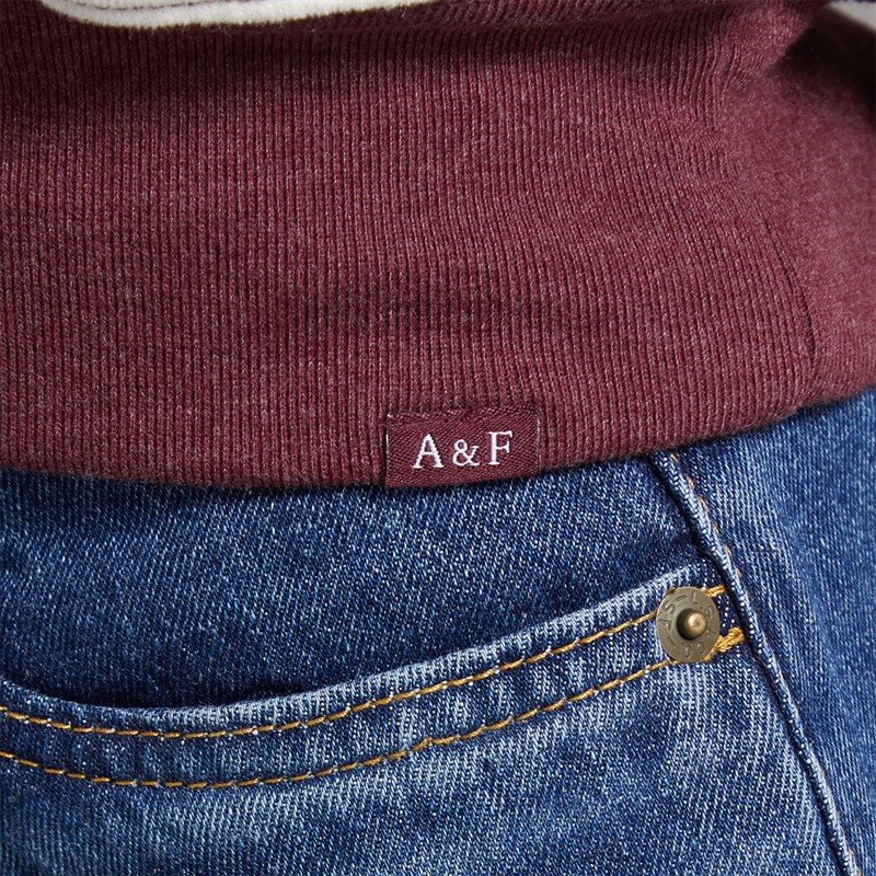 Abercrombie & Fitch Girls Quarter Zip Preppy Sweatshirt Fig