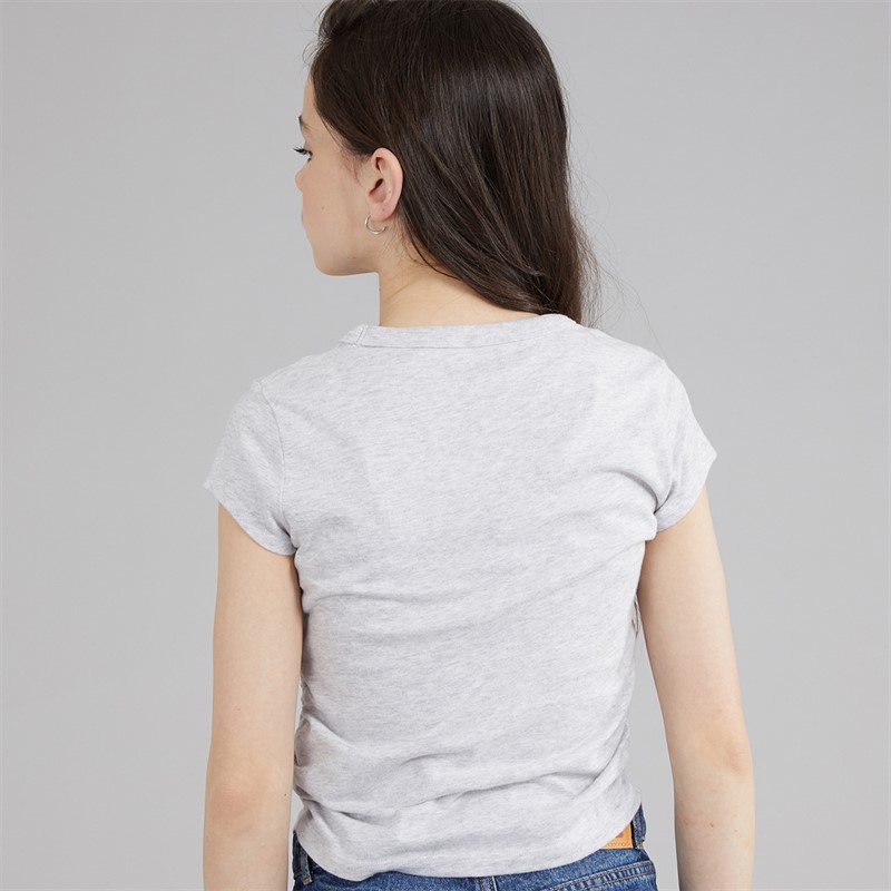 Abercrombie & Fitch Girls Laurel Heart T-Shirt Anf Light Grey Heather