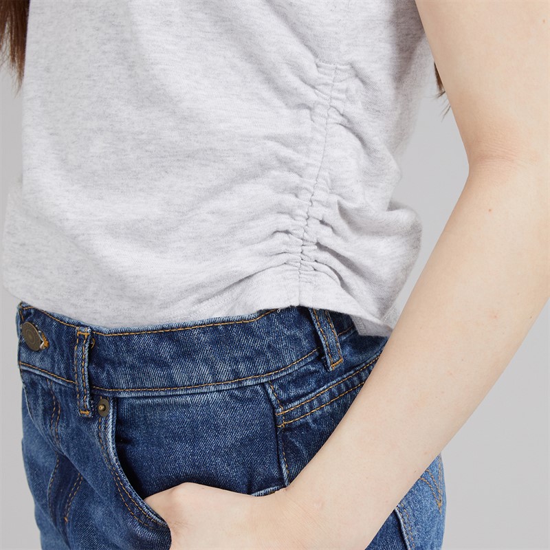 Abercrombie & Fitch Girls Laurel Heart T-Shirt Anf Light Grey Heather