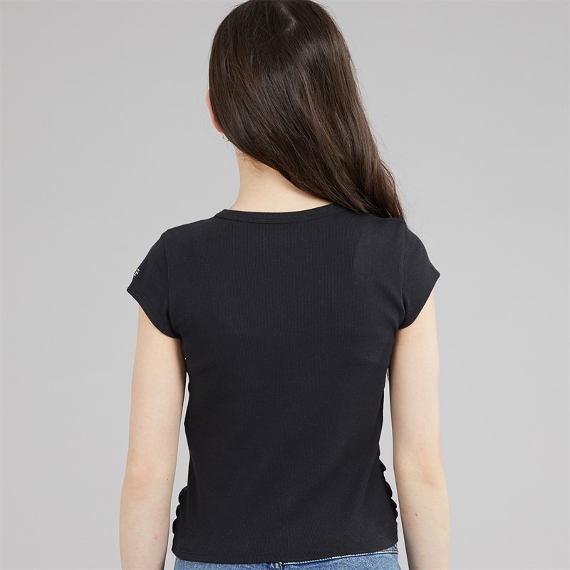 Abercrombie & Fitch Girls Ruched Side Bow T-Shirt Anf Anthracite