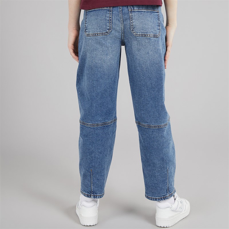 Abercrombie & Fitch Girls High Rise Balloon Jeans Cabin Blues