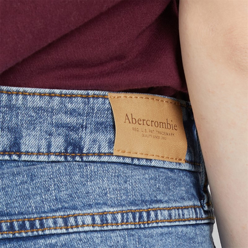 Abercrombie & Fitch Girls High Rise Balloon Jeans Cabin Blues