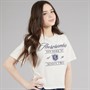 Abercrombie & Fitch Girls Crest T-Shirt Anf Oatmeal Heather