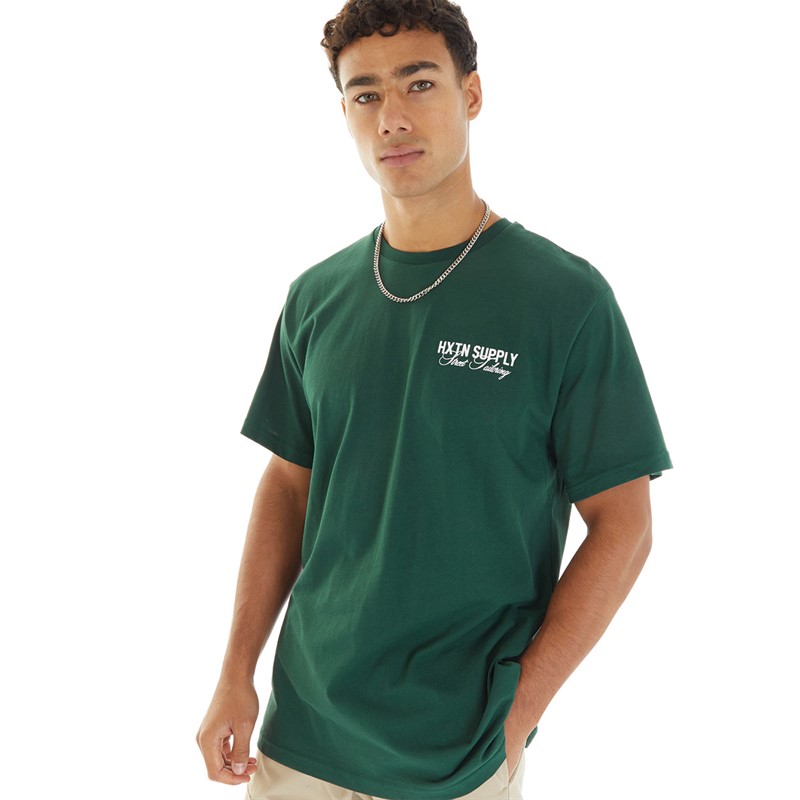 HXTN Supply Mens Dial T-Shirt Deep Green